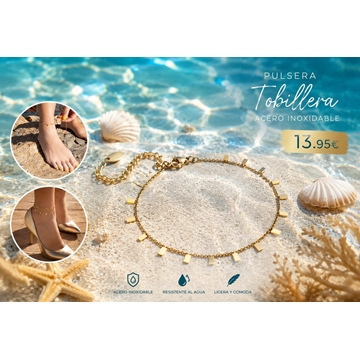 Pulsera tobillera tablitas - Imagen 1