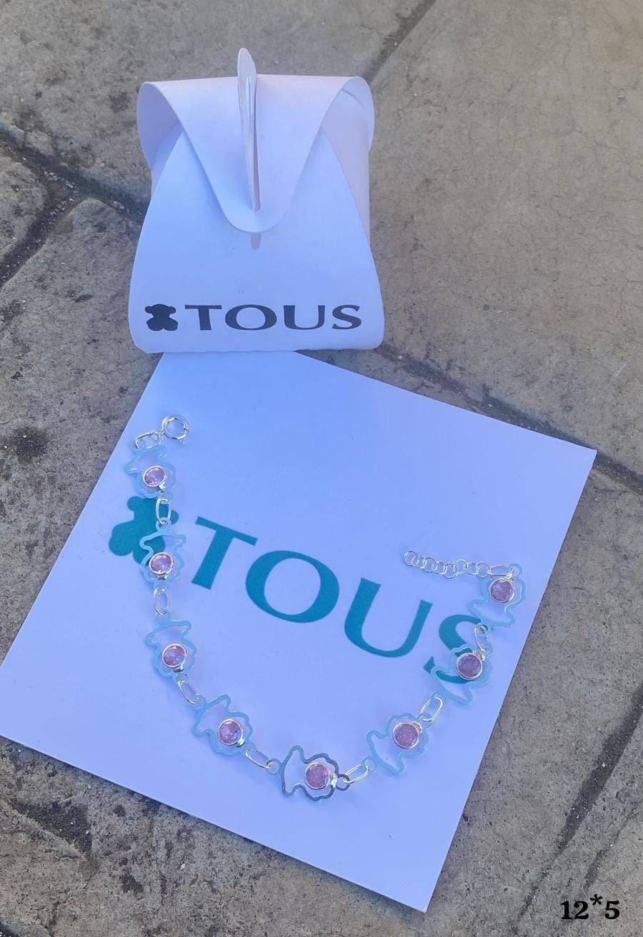 Pulsera Tous con circonitas rosas - Imagen 1