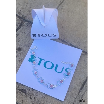 Pulsera Tous con circonitas rosas - Imagen 1