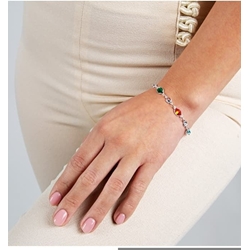 Pulsera Tutti Frutti plata de ley - Imagen 1