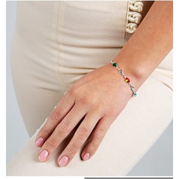 Pulsera Tutti Frutti plata de ley - Imagen 1