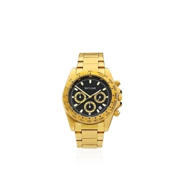 Reloj cronógrafo dorado y negro Skyline Avancy - Imagen 1