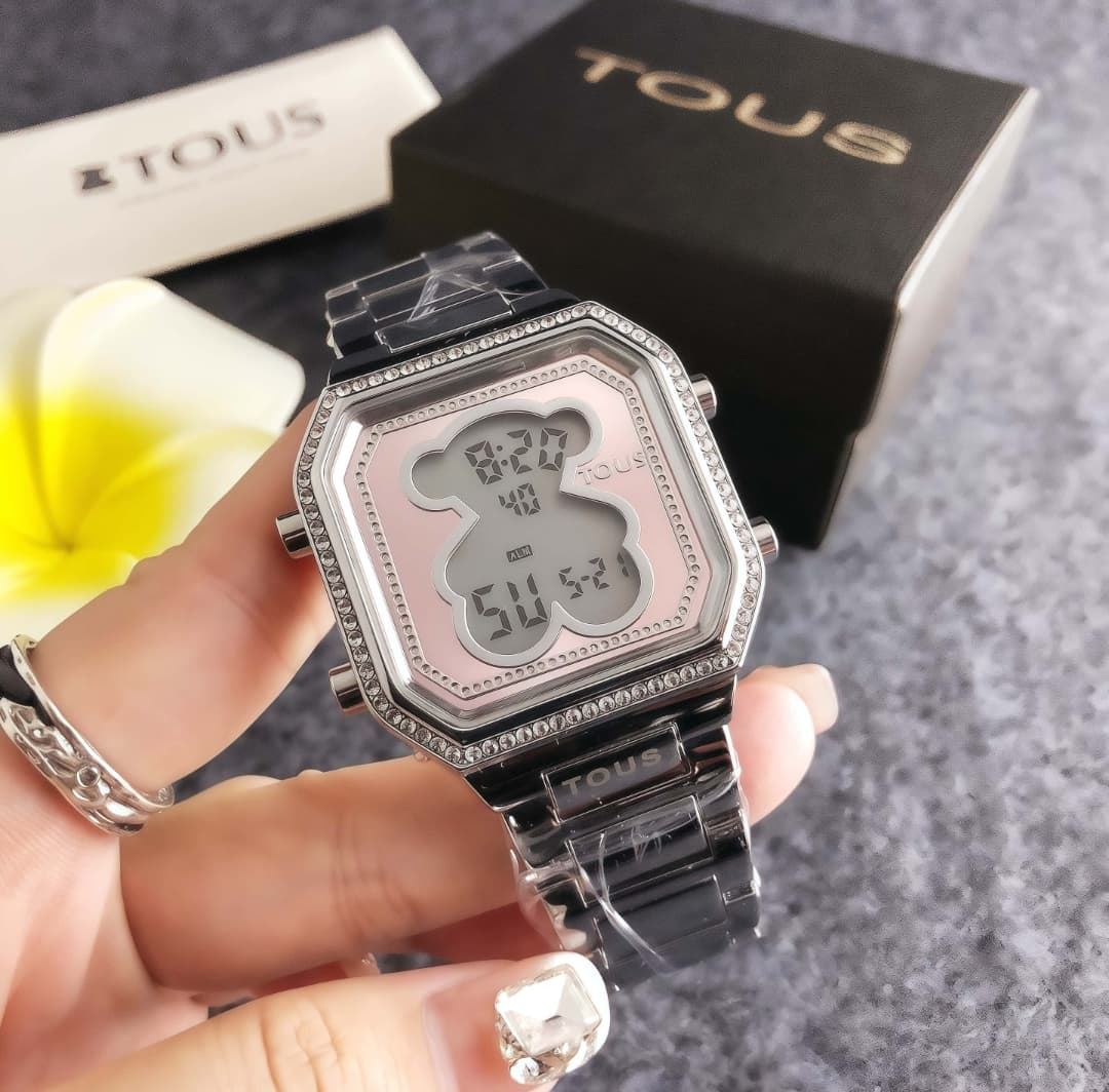 Reloj cuadrado con esfera de osito Tous - Imagen 1