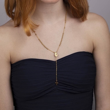 Rosario virgen María acero - Imagen 2