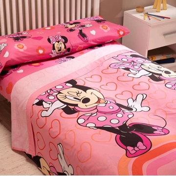 Sábanas de tres piezas Mickey y Minnie - Imagen 1