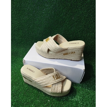 Sandalias cruzadas de esparto Bimba y Lola - Imagen 1