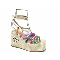 Sandalias de cuña Bimba y Lola multicolor - Imagen 1
