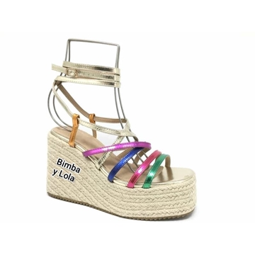 Sandalias de cuña Bimba y Lola multicolor - Imagen 1