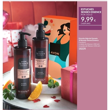 Set de baño hoja de geranio  y naranja Avon - Imagen 1