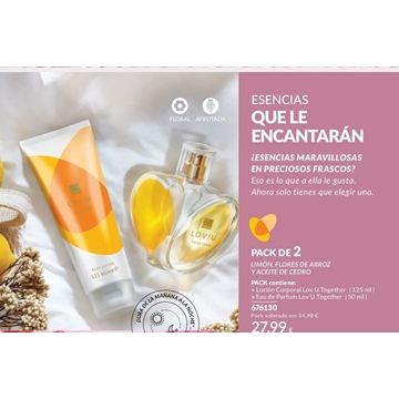 Set perfume LOVE U together  y loción corporal Avon - Imagen 1