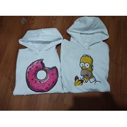 Sudadera san Valentín Homer Simpson y rosquilla - Imagen 1