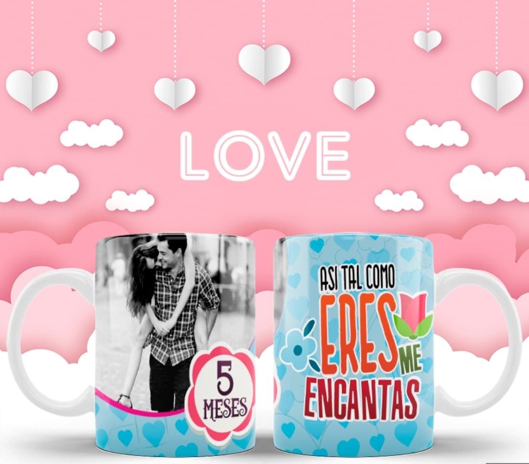 Taza para pareja san Valentín con foto personalizada - Imagen 1