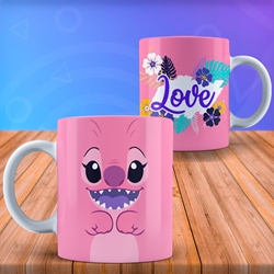 Taza personalizada Caricatura Stich y Ángela San valentin - Imagen 1