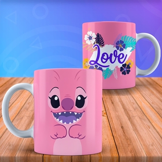 Taza personalizada Caricatura Stich y Ángela San valentin - Imagen 1