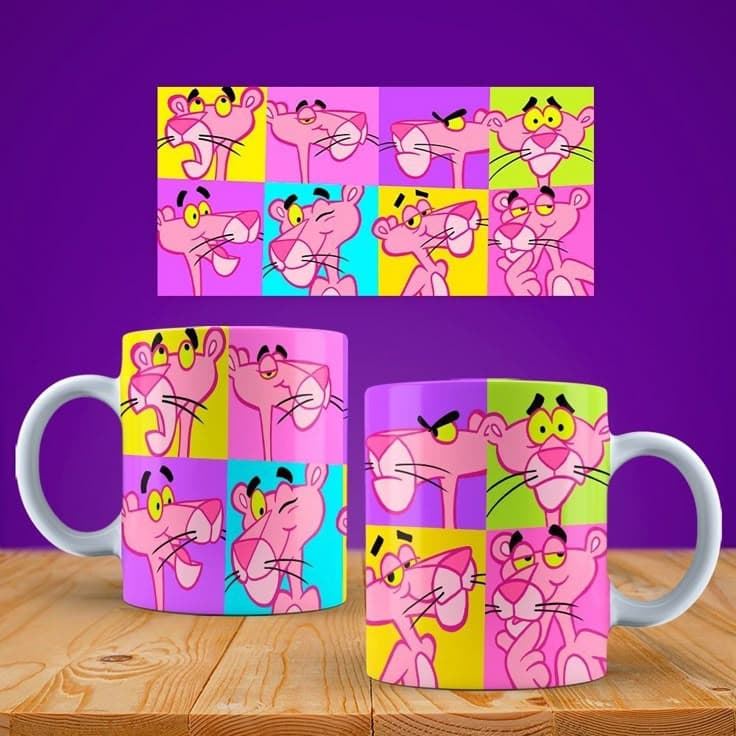 Taza personalizada pantera rosa - Imagen 1