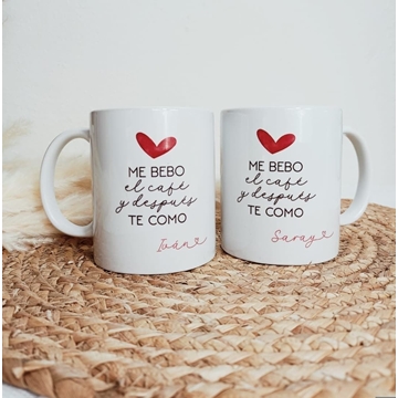 Tazas personalizadas para pareja san Valentín - Imagen 1