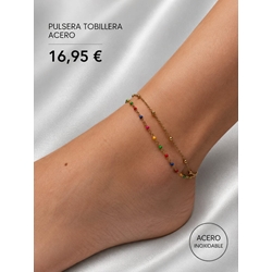 Tobillera multicolor acero - Imagen 1