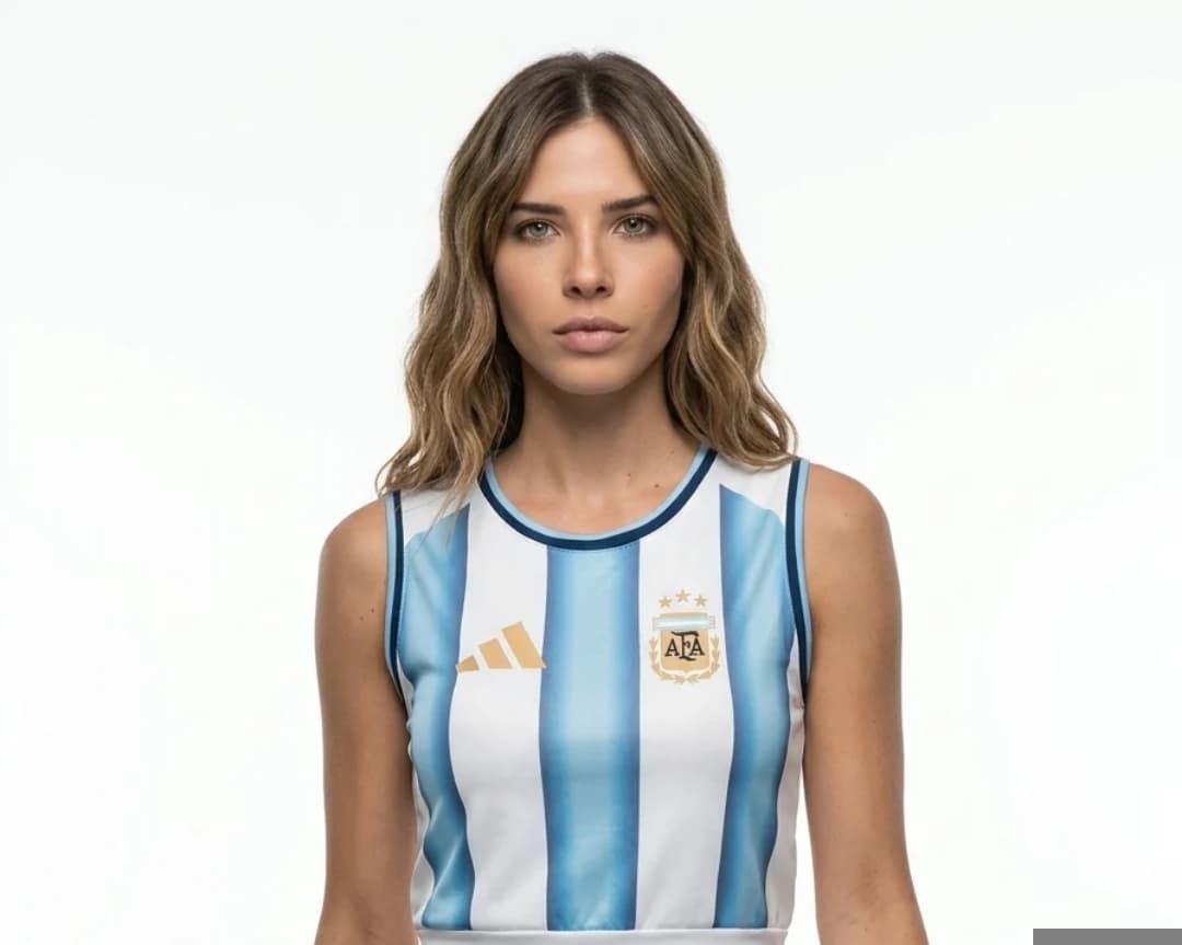 Top corto de mujer selección Argentina - Imagen 1