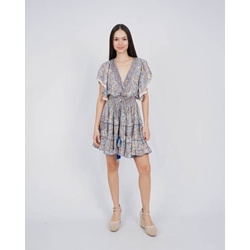 Vestido corto estampado - Imagen 1