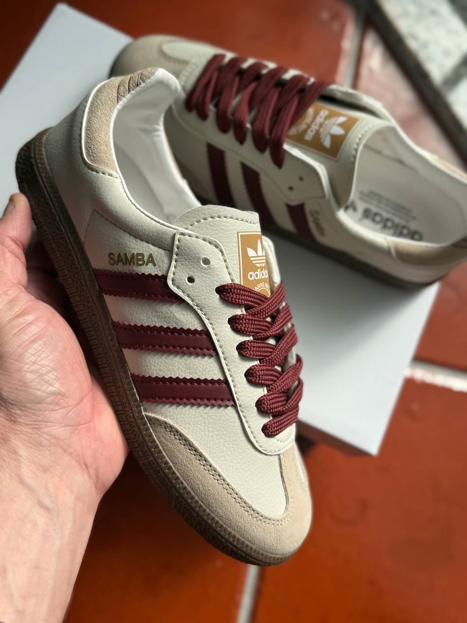 Zapatillas Adidas samba burdeos - Imagen 1