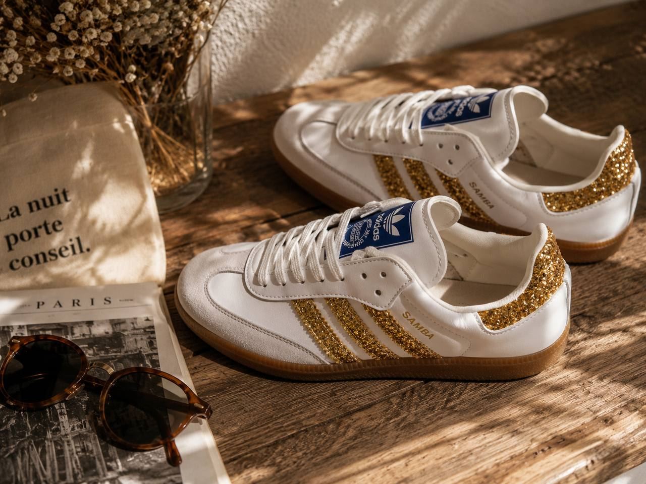 Zapatillas Adidas Samba Glitter Gold - Imagen 2