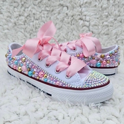 Zapatillas Converse con perlas unicornio - Imagen 1