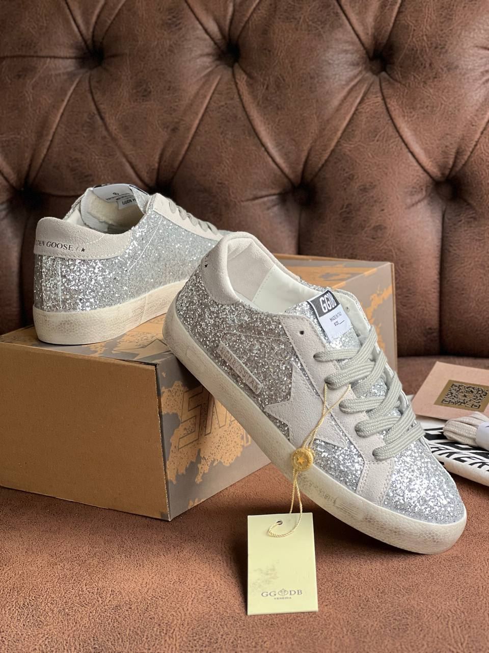 Zapatillas Golden Goose V-Star brillantes - Imagen 2