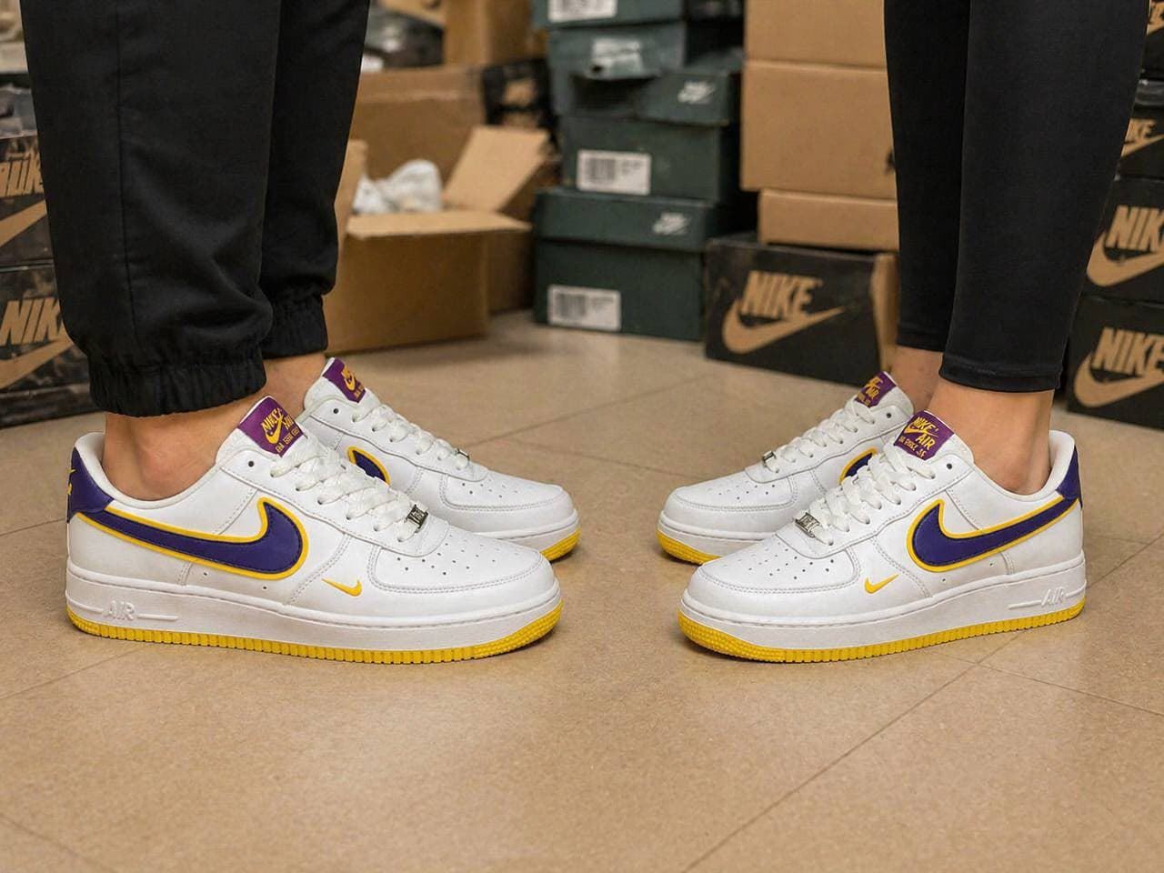 Zapatillas Nike Air force 1 Lakers - Imagen 1