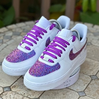 Zapatillas Nike Air force one con cristales personalizados - Imagen 1