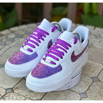 Zapatillas Nike Air force one con cristales personalizados - Imagen 1