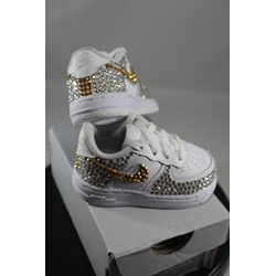 Zapatillas Nike Air force one con perlas - Imagen 1