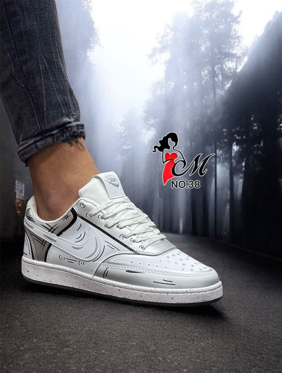 Zapatillas Nike Air force One custom  cartoon - Imagen 3