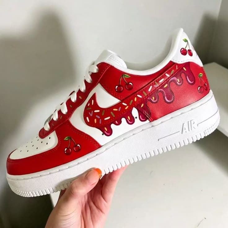 Zapatillas Nike Air force one goteo cerezas - Imagen 1