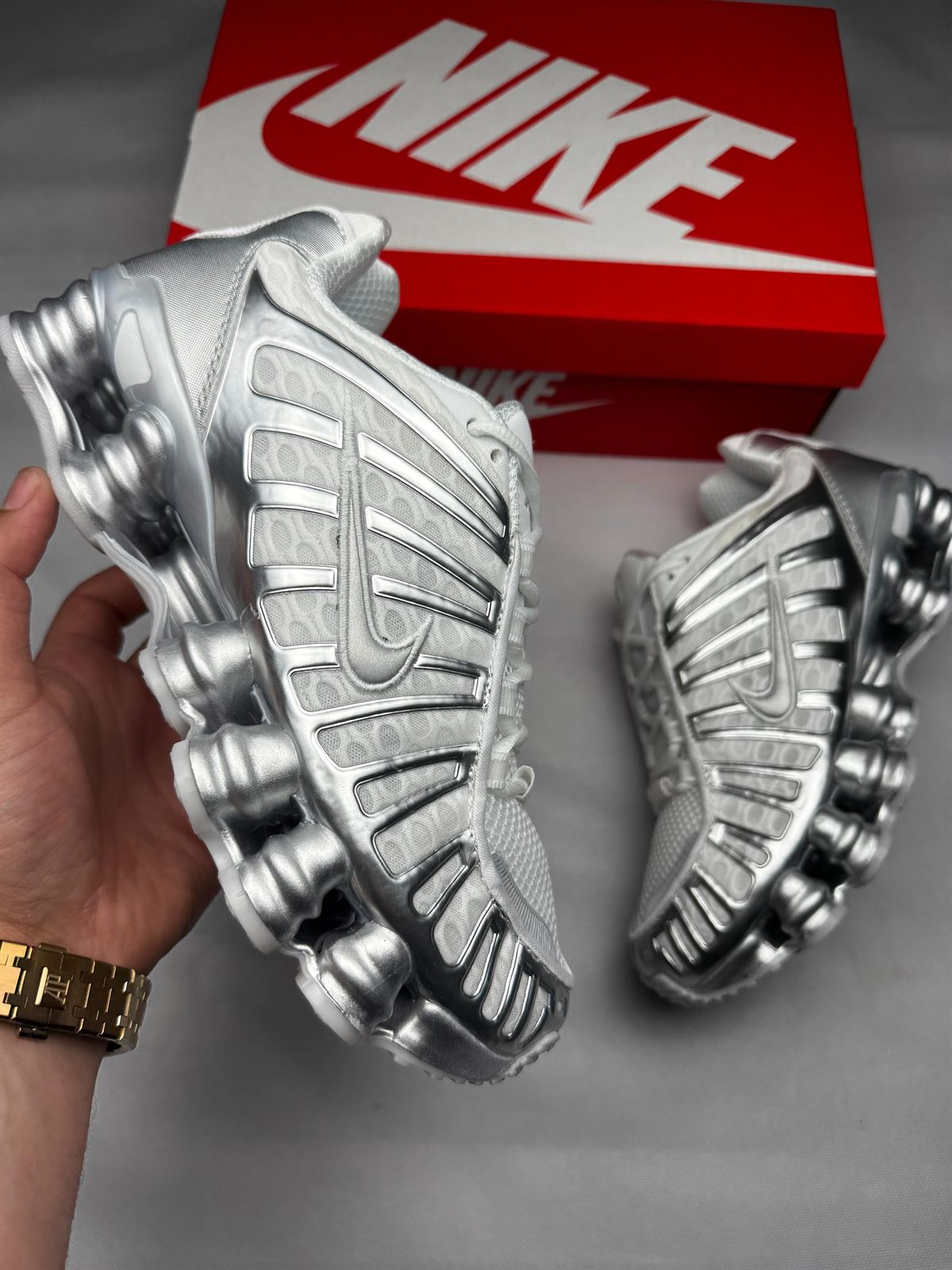 Zapatillas Nike shox plata - Imagen 1
