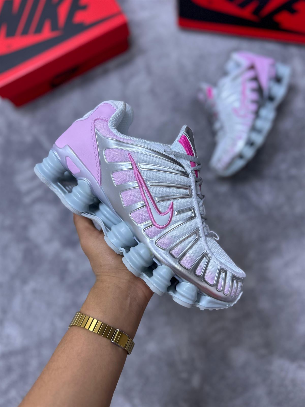 Zapatillas Nike shox rosa TL - Imagen 1